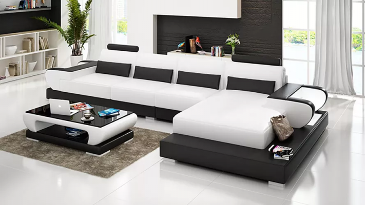 Sofa Ledersofa Eckcouch Polstergarnitur Couch Eckgarnitur Wohnlandschaft Polster