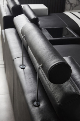 Wohnlandschaft Ecksofa Sofa Couch Polster Leder Eck Sofas Garnitur