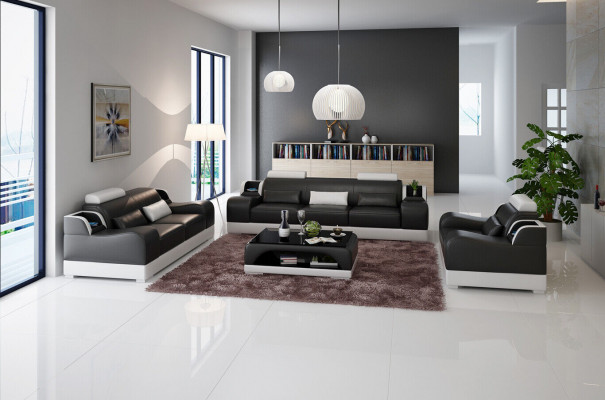 Design Sofagarnitur 2x 3 Sitzer Set Sofas Polster Couchen Moderne Couch