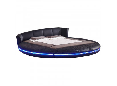 Rund Design Betten Leder Rundes Bett Doppel Luxus Hotel Gestell Schlaf Sofort