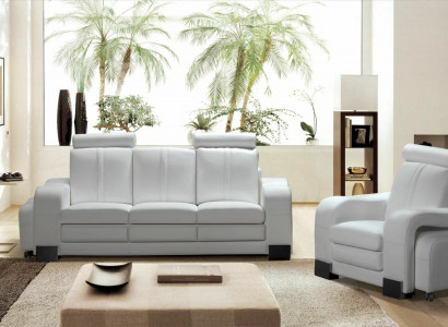 Sofa 3-Sitzer Ledersofa Couch Fernsehsessel Polstersofa Loungesofa