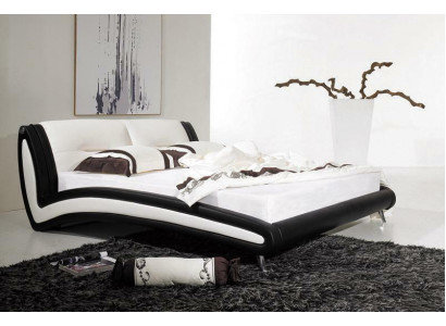 Designer Bett Betten Ehebett Doppelbett Polsterbett Schlafzimmer Lederbett
