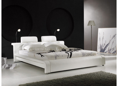 Design Doppelbett Lederbett Betten Bett Polster Leder Schlafzimmer Ehe