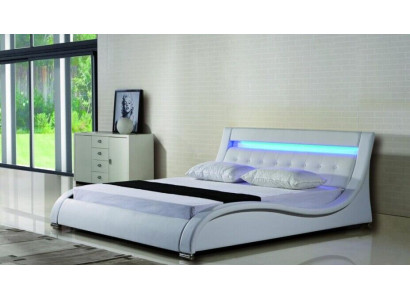 Lederbett Polsterbett Bett Betten Leder Leder Polster Ehe mit Belechtung