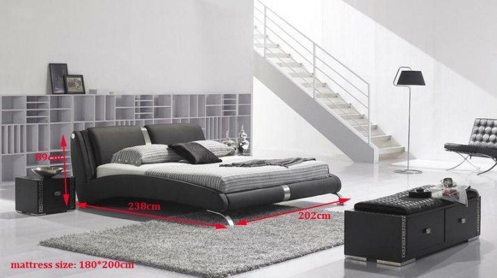Modernes Bett Polsterbett Doppelbett Designer Betten Set 180x200cm