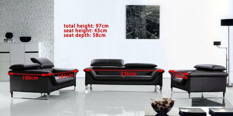 Ledersofa Couch Wohnlandschaft 3+2 Sitzer Garnitur Design Modern Deko Sofa