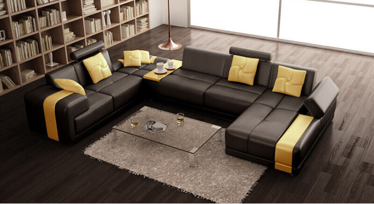 Sofa Eckgarnitur Wohnlandschaft U Form Eckcouch Ecksofa Couch Garnitur