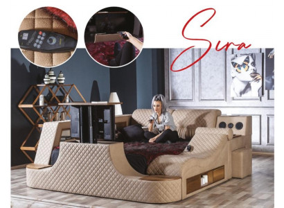 Multifunktion Bett Schlafzimmer Möbel Betten Luxus Bett tv lift Doppelbett Neu