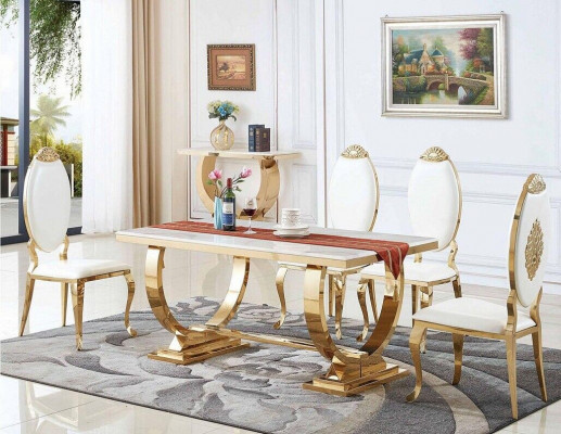 Esstisch Esszimmer Set Essgruppe Klassischer Tisch 5tlg Set Stuhl neu