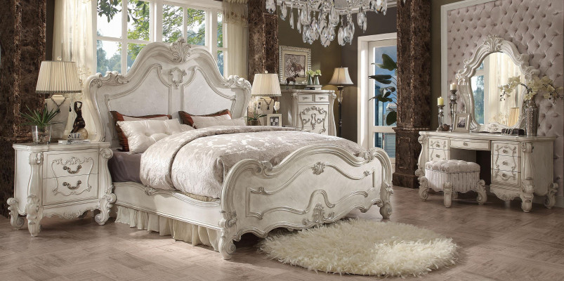 Klassisches Bett Doppelbett 2x Nachttische Holz Design Betten Neu 3 tlg.