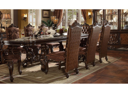 Klassische Braune Chesterfield Lederstühle Luxuriöses x8 tlg. Stuhl-Set