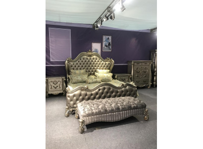 Bett Design Doppelbett Betten Luxus Klassiker Barock Rokoko Chestgerfield