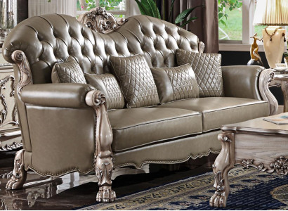 Sofa Dreisitzer Couch Polster Design Moderne 3er Sitz Sofas Zimmer Möbel Beige