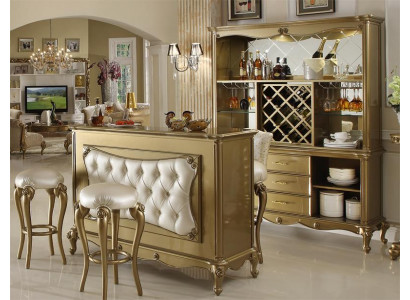 Barthresen Bar Tisch Holz Bar Tische Tresen Luxus Klasse Barock Handarbeit Neu