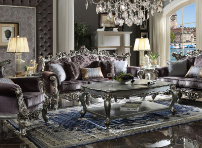 Sofagarnitur 3+2 Sitzer Klassischer Wohnlandschaft Sofas Couchen Barock