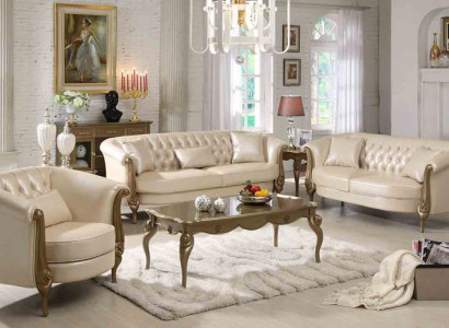 Luxus Möbel Sofagarnitur Couch Sofa Polster 3+2+1 Sitzer mit Couchtisch Couchen