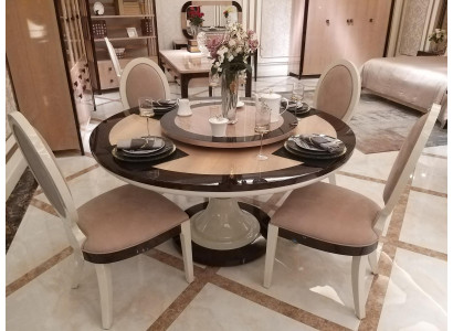 Modern Esstisch Tisch Holz Esszimmer Garnitur 4x Stuhl Set Stühle 5 tlg