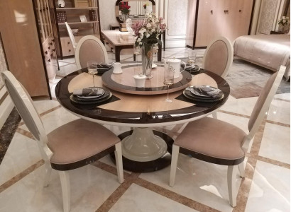 Modern Esstisch Tisch Holz Esszimmer Garnitur 4x Stuhl Set Stühle 5 tlg