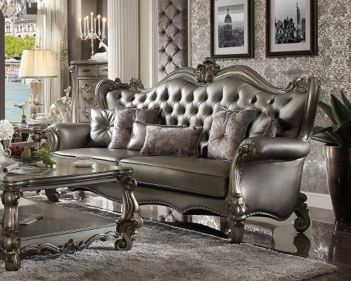 Chesterfield Sofa 3 Sitzer Couch Polster Leder Sofas Wohnzimmer Dreisitzer