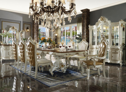 Geschnitzter Holz Esstisch Wohnzimmer Esszimmer Tisch Barock Rokoko