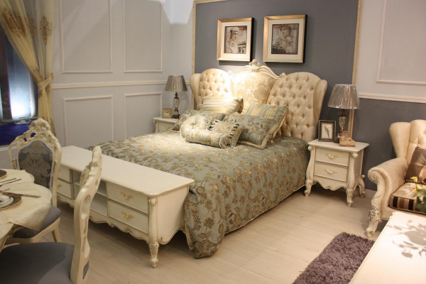 Chesterfield Bett Gepolsterte Betten Schlafzimmer Ehebett Betten 180x200cm neu