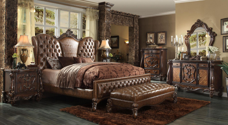 Chesterfield Lederbett Bett Betten Polster Design Doppelbett 180x200cm