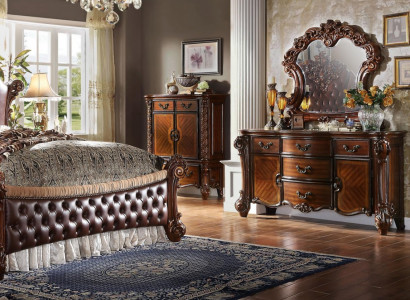 Spiegel Kommode Dekorative Schrank Kommoden Anrichte Schlafzimmer Set Holz