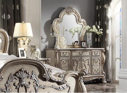 Spiegel Kommode Schlafzimmer Holz Set Möbel Klassische Kommoden 2tlg. Sideboard