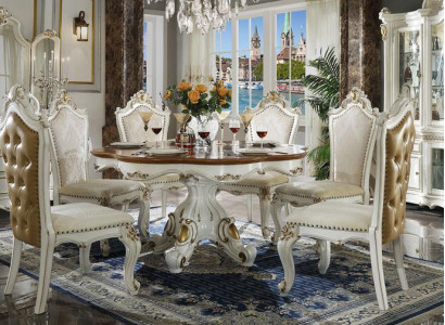 Runder Esszimmer Tisch Rund Holz Runde Klassisch Tische Rokoko Barock Stil