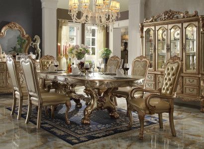 Klassischer Luxus Tisch Holz Tische Rokoko Barock Deko Antik Stil Ess Wohn