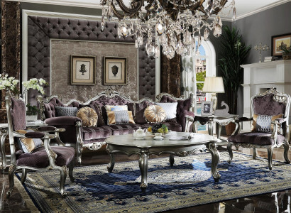 Sofagarnitur 4+1+1 Sitzer Couchtisch 4tlg. Set Design Sofa Couchen Barock