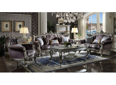 Luxus Möbel Sofa Sofagarnitur Couch Polster 3+2+1 Sitzer mit Couchtisch
