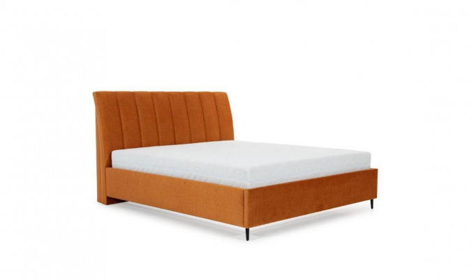 Bett Orange Schlafzimmer Polster Möbel Textil Moderner Stil Betten