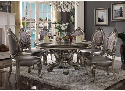 Luxus Design Polster Stuhl Stühle Sitz Lehn Deko Esszimmer Holz Lederstuhl