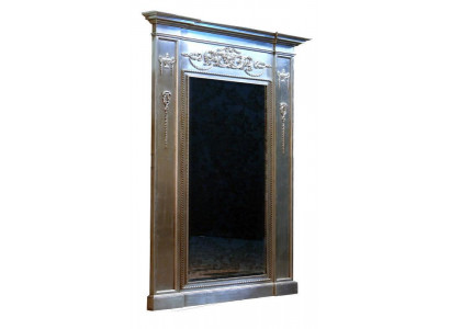 Spiegel Silber Barock xxl Big Wandspiegel Holz 132x14x220cm Rahmen