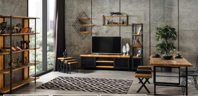 Design Bücher Regal Schrank Schränke Holz Regale 160x35x180cm Wohnzimmer