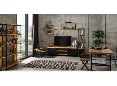 Design Bücher Regal Schrank Schränke Holz Regale 160x35x180cm Wohnzimmer