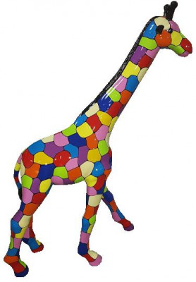 Design Wohn Deko Statuen Skulpturen Figuren Abstrakte Giraffe Figur Dekoration