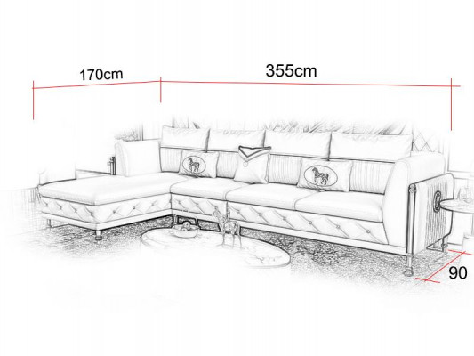 Luxuriöse Wohnzimmer Eckgarnitur Ecksofa Eckcouch Sofa Polster Ecke Couch Leder