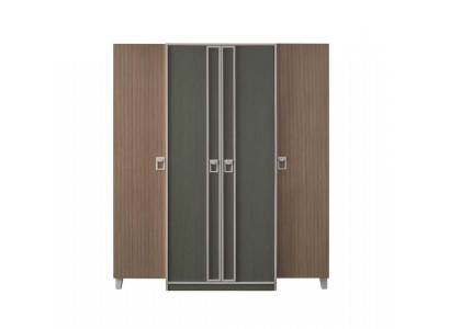 Kleiderschrank Kinderschrank Schrank Holz Grau Holzschrank Groß Modern