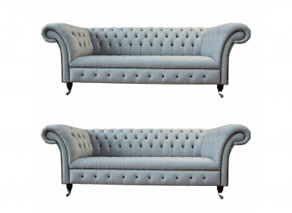 Designer Wohnzimmer Set 2x 3 Sitzer Sofas Luxus Wohnzimmer Set Möbel