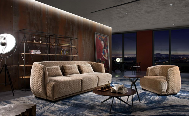 Designer Sofa Sofagarnitur 3+1 Sitzer Couch Polster Garnitur Italienische Möbel