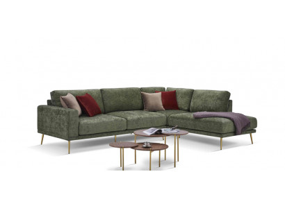 Design Stoff L-Form Couch Wohnlandschaft Ecksofa Garnitur Modernes Sofa Polster