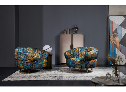 Sessel Club Lounge Designer Fernseh Sofa Stuhl Stühle Polster Sitz Möbel Textil