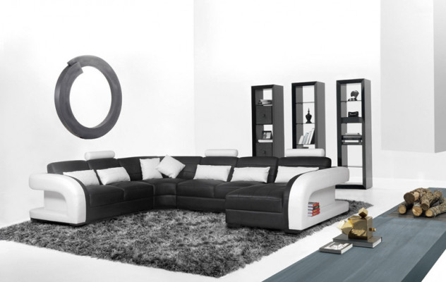 Luxuriöse Wohnzimmer Eckgarnitur Ecksofa Eckcouch Sofa Polster Ecke Couch Leder