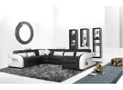 Luxuriöse Wohnzimmer Eckgarnitur Ecksofa Eckcouch Sofa Polster Ecke Couch Leder