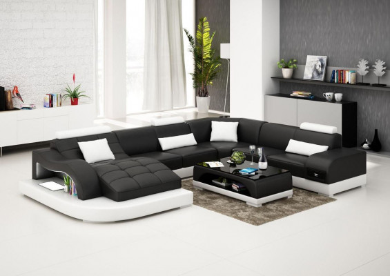 Sofa Wohnlandschaft U Form Ecksofa Couch Garnitur Polster Big xxl Sofas Couchen