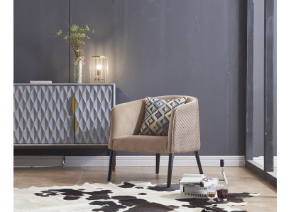 Luxus Stuhl Polster Cocktail Relax Lounge Club Stühle Möbel Design Sessel Beige