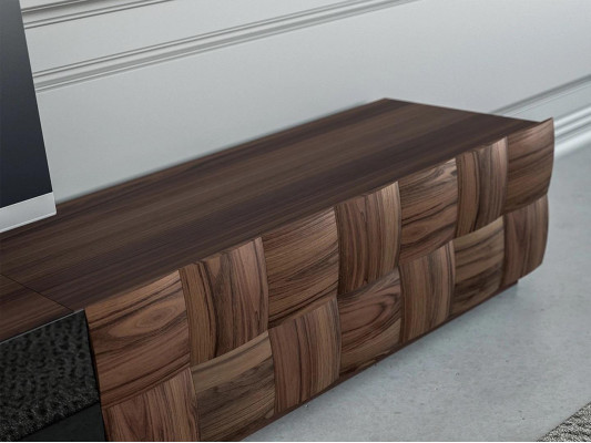 Komplett Wohnzimmermöbel Wohnwand TV-Ständer Wandschrank Designer 2x Wandregale