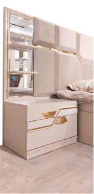 Set Doppelbett Luxus 2x Nachttische Schlafzimmer Modern Designer Möbel